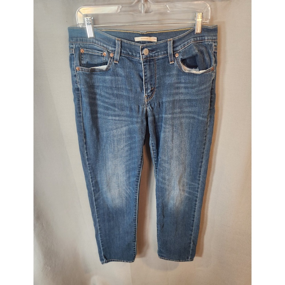 Women's Levis Boyfriend‎ Jean Short Capris Size 29 32 x 26